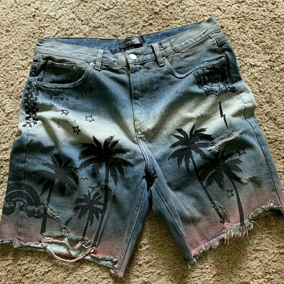 mike amiri jean shorts